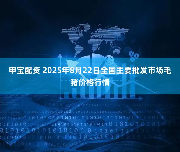 申宝配资 2025年8月22日全国主要批发市场毛猪价格行情